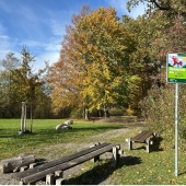 Bild vom Spielplatz anzeigen.